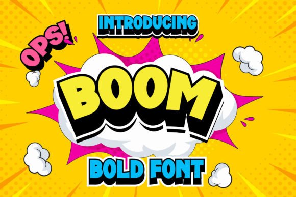 Boom Pow: A Bold Display Typeface for Vibrant Editorial Design