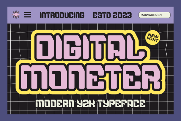 Digital Moneter: The Modern Techno Y2K Font for Bold Branding
