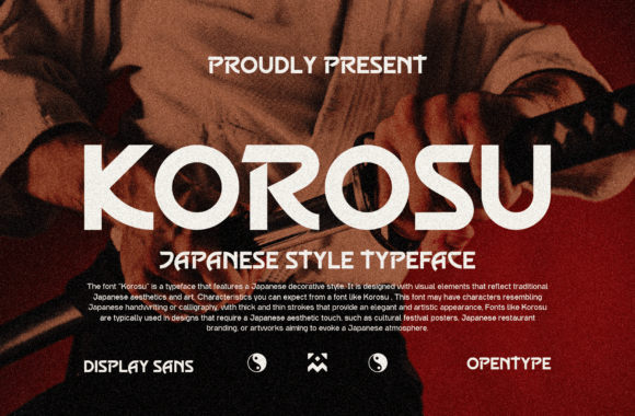 Korosu: A Japanese Decorative Typeface for Editorial Design