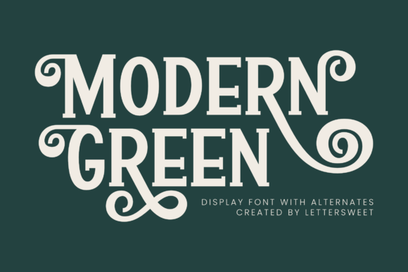 Modern Green: A Playful Sans-Serif Display Typeface for Branding