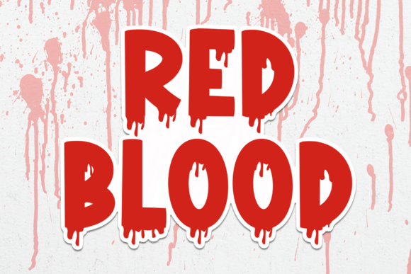 Red Blood: A Quirky Display Font for Handmade Creators