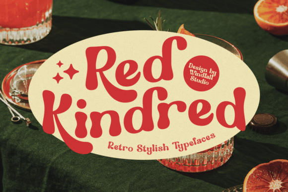 Red Kindred: The Retro Display Font for Bold Brand Identity