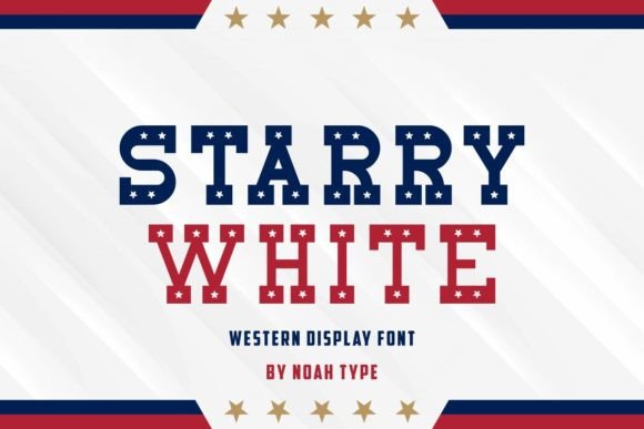 Starry White: The Patriotic Display Font for Bold Branding