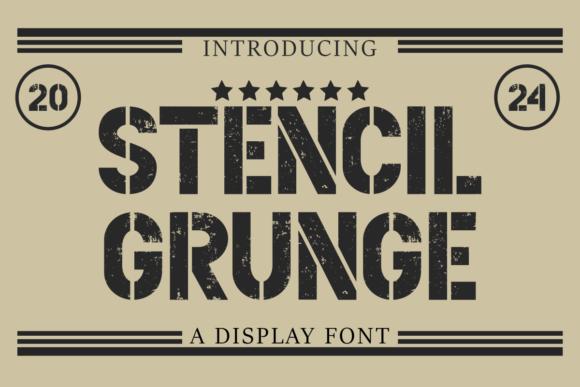 Stencil Gruge: A Vintage Display Font for Bold Branding