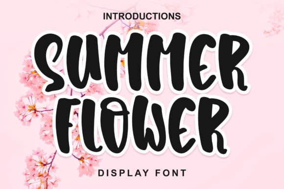 Summer Flower Typeface: A Whimsical Display Font for Crafters