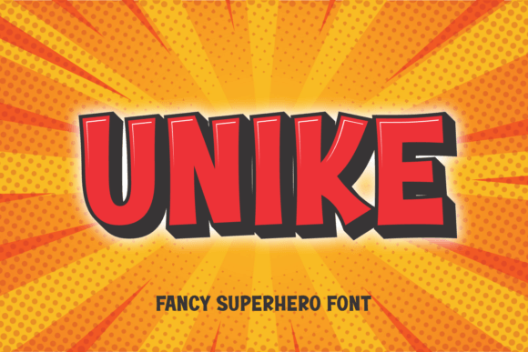 Unike: A Bold Superhero Display Font for Modern Creators
